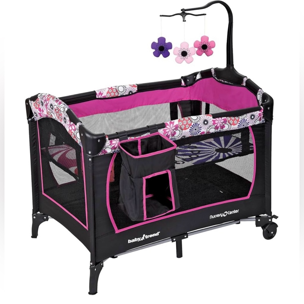 Baby Trend Pink and Black Playard
